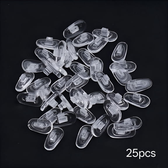 TELOLY 25 Pairs Universal Anti Slip Transparent Silicone Nose Pads for Sunglasses Eyeglasses Comfortably