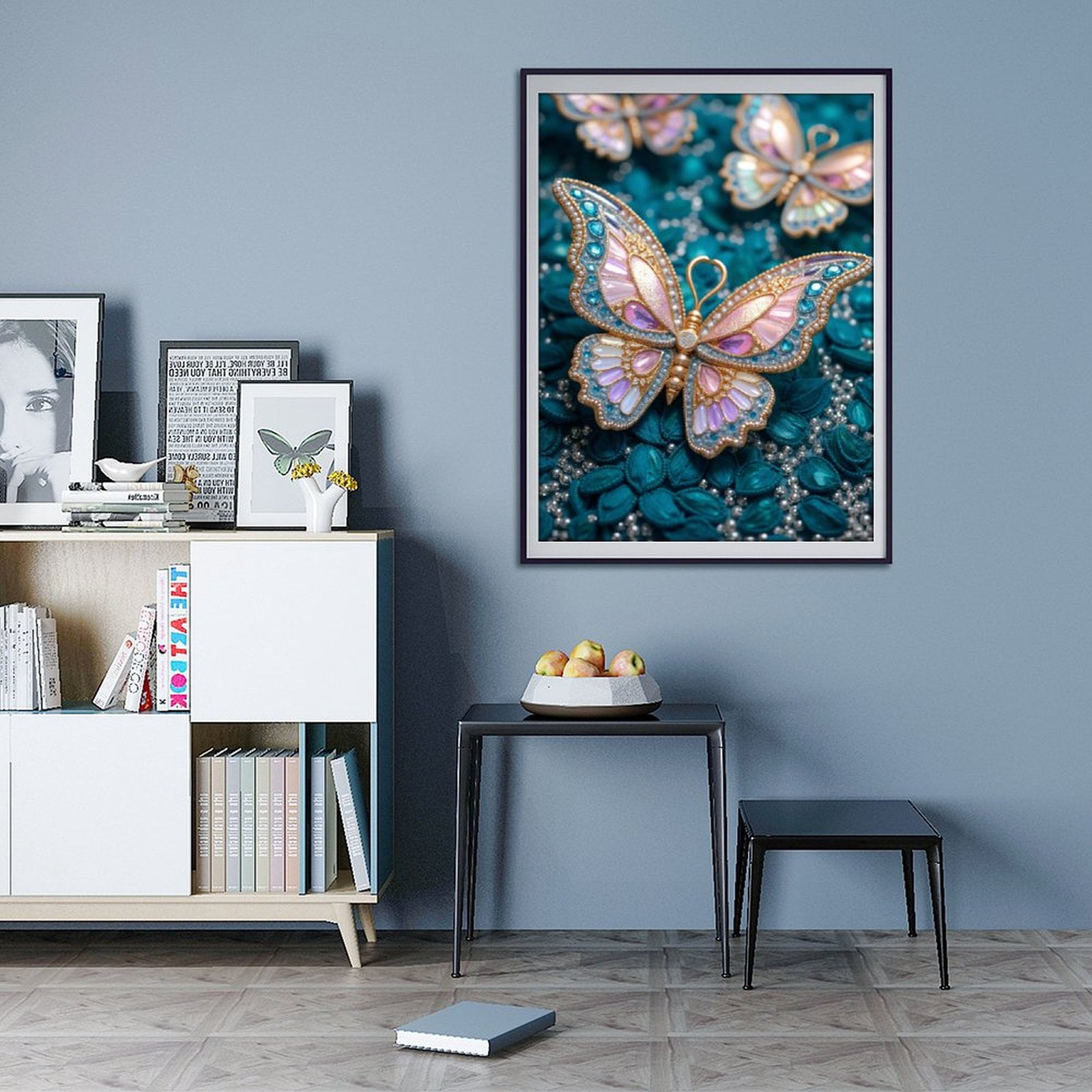 Diamond Art Kits for Adults - 5d Intricate Jewel Butterfly Ornament Diamond Painting for Adults, Diamond Art for Adults Beginners, Diamond Painting Kits for Adults for Home Wall Decor