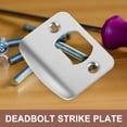 thumbnail image 4 of Phenofice 4Sets Silver Door Strike Plate Metal Reinforcement Plate for Front Door Lock Installation, 4 of 6