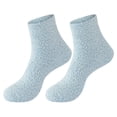 thumbnail image 2 of Blue Socks Women Fuzzy Fluffy Cozy Slipper Socks Warm Soft Winter Plush Home Sleeping Socks, 2 of 5