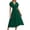 Green*, variant on RUTAYY Women's Dress Casual V-Neck Solid Color Short Sleeve Waist Pleats Soft Comfortable Daily Wear Classic Stylish Mesh Dresses