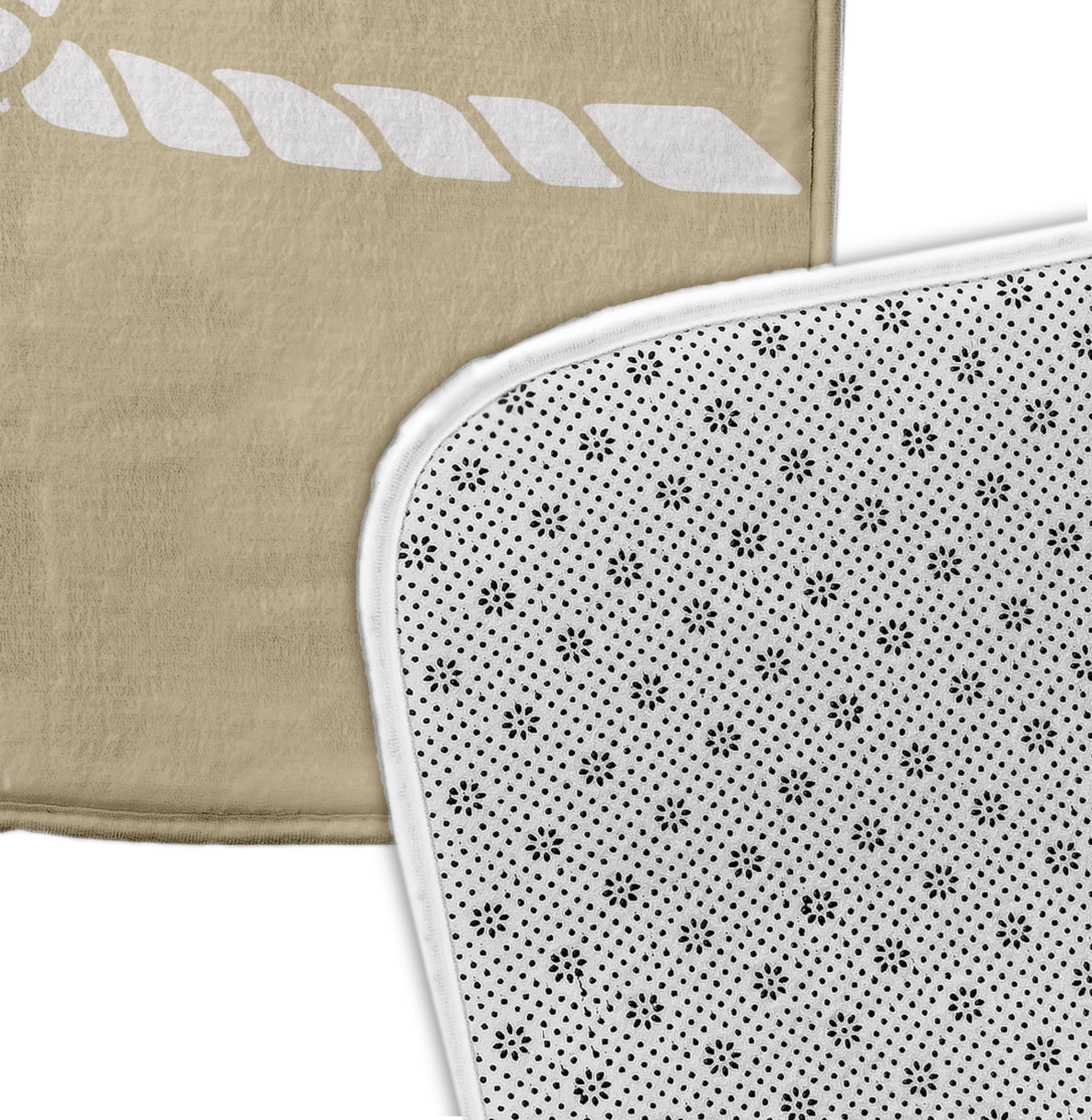 Simply Daisy 34" x 21" Plush Microfiber Taupe Carrick Bend Bath Mat