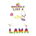thumbnail image 1 of LLAMA - Vinyl Kids Bedroom Sparkle Like A Lama Rainbow Colored Font Lettering Art Décor Sticker Alpaca Animal Design Adhesive Wall Decal - Removable Home Art Multicolored Wall Decoration 18" x 30", 1 of 3