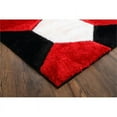 thumbnail image 4 of MDA Home Santorini Black/Red Shag Polyester Area Rug - 5' x 7', 4 of 4