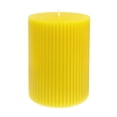 thumbnail image 2 of 4" Pineapple Flower Scented Yellow Pillar Candle, 2 of 4