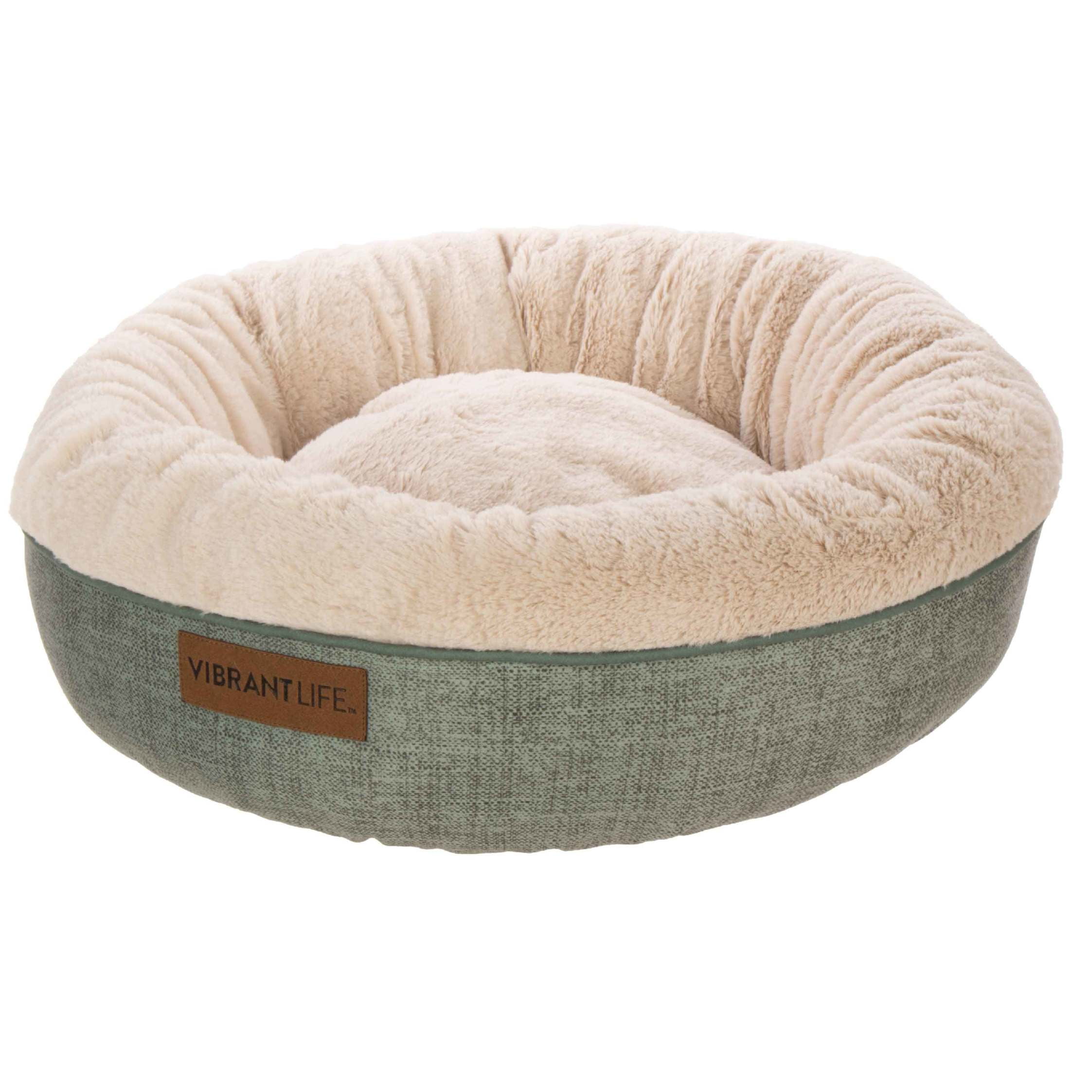 Vibrant Life Round Dreamer Mattress Edition Dog Bed, Small, 22"x22", up to 35lbs