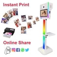 thumbnail image 4 of Photo Booth with Printer and Camera, DSLR Photo Booth 15.6 inch Touch Screen Selfie Portable Photobooth Machine RGB Light Stand for Events Wedding Birthday School Party, 4 of 9