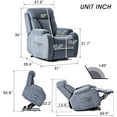 thumbnail image 4 of Lohoms Electric Power Lift Recliner Chair, Overstuffed Lift Chair Recliners for Elderly, Velvet Home Theater Seating Single Sofa Living Room,with Side Pockets Remote Control, Gray, 4 of 9