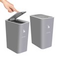 thumbnail image 3 of Cubo de basura para baño con tapa, cubo de basura de 15 litros con tapa a presión, cubo de basura de plástico, cesto de basura para cocina, dormitorio y oficina, 3 of 5