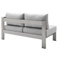 thumbnail image 4 of Modway Shore Sunbrella® Fabric Outdoor Patio Aluminum 5 Piece Sectional Sofa Set in Silver Gray, 4 of 5