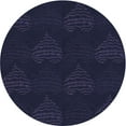 thumbnail image 1 of Ahgly Company Machine Washable Indoor Round Transitional Night Blue Area Rugs, 5' Round, 1 of 7