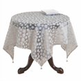 thumbnail image 5 of saro flocked dot organza table topper, 5 of 7