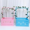 thumbnail image 6 of PPgejGEK Wooden Shower Gift Basket 40x30x20cm/15.75x11.81x7.87in with Handle Laundry Storage Box for Baby Clothes Toys Nursery Organization Party Decor, 6 of 9