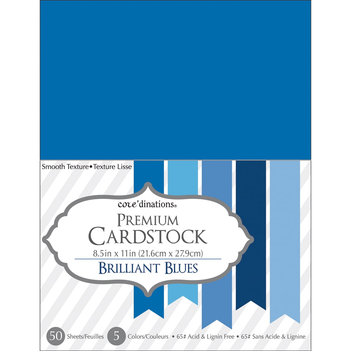 Core'dinations Value Pack Cardstock, 8.5" x 11" 50pk, Brilliant Blue -  Walmart.com