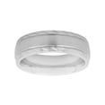 thumbnail image 4 of Men's Stainless Steel 7MM Satin Finish Wave Pattern Wedding Band/Ring, 4 of 6