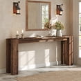 thumbnail image 3 of TRIBEWOOD 70.9" Solid Wood Console Table, Narrow Long Sofa Table Behind Couch for Living Room, Brown, 3 of 5