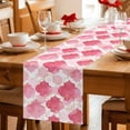 thumbnail image 5 of Pink Geometric Moroccan Table Runner 36 Inches, Abstract Art Pink Ombre Modern Bed Runner Dresser Scarves Tabletop for Indoor Outdoor Parties/Ceremony/Banquet, 13"x 36", 5 of 8
