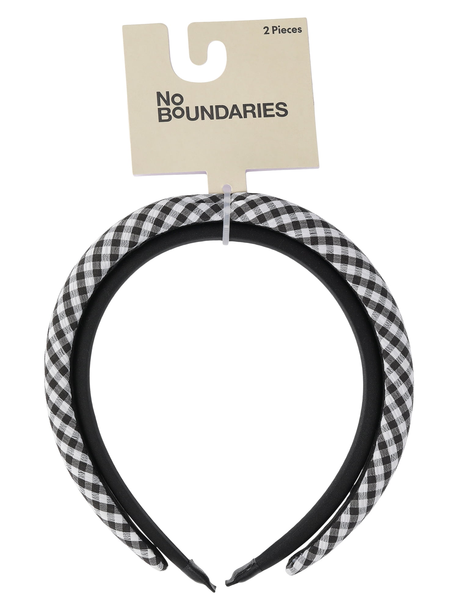 No Boundaries Women's Printed Headband Set, 2-Piece, Black