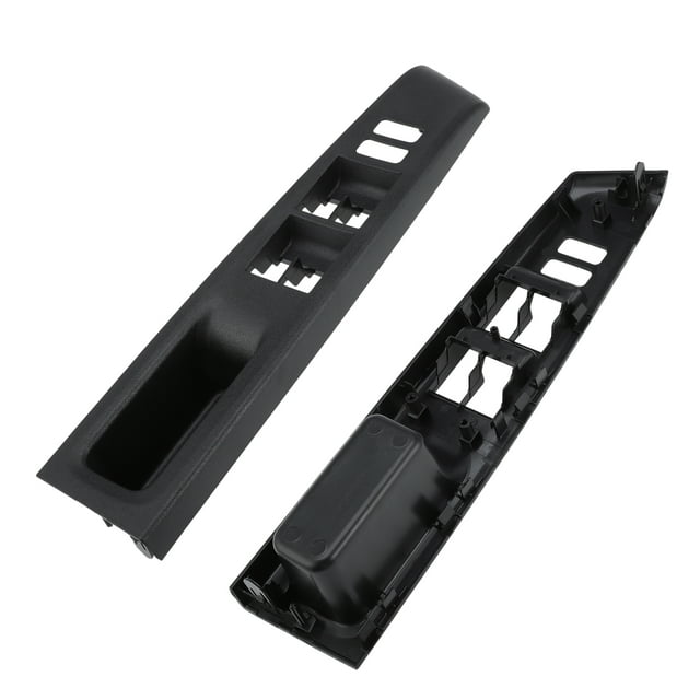 Panel de moldura de interruptor de ventana del lado izquierdo del conductor para Toyota Yaris 2012-2014 Reemplaza# 7423252550C0 Negro