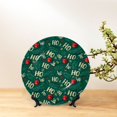 thumbnail image 6 of Kdxio Green Background With Ho Bone China Decorative Plate Ceramic Decorative Plate for Home Office Wall Stand Decorative Plates for Home Bedroom-8in, 6 of 6