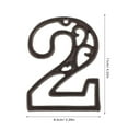 thumbnail image 2 of WASHWEPE 1Set Rectangular Metal House Numbers Plaque for Houses Gardens Mailbox Street Offices Shops 4.3X3.3X0.2In, 2 of 8