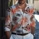 thumbnail image 4 of Camisa de mariposa para hombre 2024 Camisa de manga larga cómoda y suave Camisa de uso diario Diseño de botones de moda Transpirable, 4 of 5