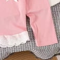 thumbnail image 6 of Emitonse Toddler Boys Girls Long Sleeve Tees Girls' Cute Casual Bow Knotted Lace Edge Cardigan Top For Babies Long Sleeved Pink,Size 3-4 Years, 6 of 7