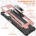 thumbnail image 2 of Moto G Stylus 2021 Case, Rosebono Hybrid Slim Colorful Armor Shockproof Impact Resistant Protective Cover Case With Kickstand For Moto G Stylus 2021 (Rose Gold), 2 of 8