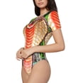 thumbnail image 3 of Picia Cobra Snake Womens One Piece Swimsuits Modest Tummy Control Bathing Suits Lace Up Slimming Swim Suit-X-Large, 3 of 9