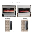 thumbnail image 5 of CASEMIOL 60" Recessed and Wall Mounted Electric Fireplace,1400W Ultra Thin Tempered Glass Electric Fireplace Insert,Fireplace Heater with Remote and Adjustable Color Flame & Emberbed,Timer, 5 of 11