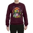 thumbnail image 2 of Wild Bobby, Dean Russo Golden Retriever Is Love Dog Is Love Dog Lover Unisex Crewneck Graphic Sweatshirt, Maroon, Large, 2 of 5