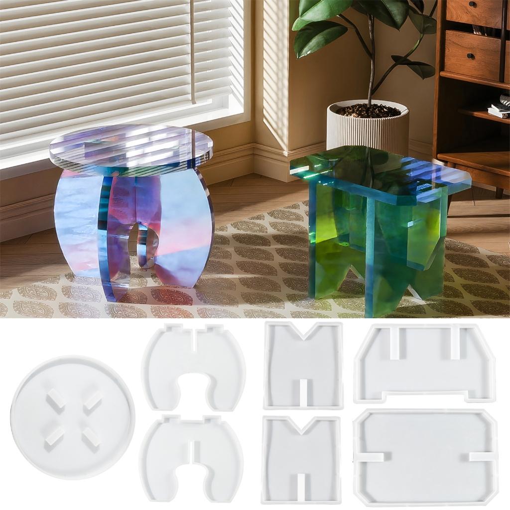 lanema Easy to Use Silicone Epoxy Resin Mold Jewelry Making Lovely Round Splicing Stool Shaped Molds