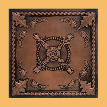 Jewel Antique Copper Black PVC Ceiling Tiles for Drop in Grid System (10 (Best Drop Ceiling Tiles For Soundproofing)
