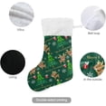 thumbnail image 3 of Coolnut Snowflake Winter Christmas Stockings Christmas Tree Christmas Presonalized Large Stocking Sock, Set of 2 Xmas Party Winter Decor Candy Bag Family Holiday Gift, 17.7 Inch, 3 of 7