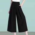 thumbnail image 5 of Sngxgn Pants for Women High Waisted Pants Drawstring Elastic Casual Pants Work(Black,XL), 5 of 5