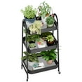 thumbnail image 6 of Aruwei A-Line Fruit Vegetable Storage Cart, 3 Tiers Stackable Carbon Steel Storage Baskets with Casters, Fruit Vegetable Produce Organizer Bins for Kitchen, Pantry, Bathroom Clearance_Storage Rack, 6 of 7
