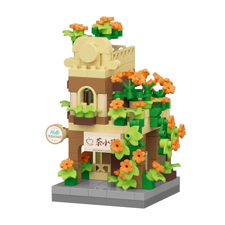 HZLKADAQ Flower House Street View Building Model Building Blocks Toys 9 Different Styles of Mini City Building Models Creative DIY Assembly Toys Children s Adult Desk Office Desk Ornament Gifts