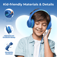 thumbnail image 3 of Seenda Kid's Foldable Wired Over-Ear Headphones, Blue, HKC306, 3 of 7