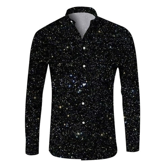 Men Carnival Long Sleeve Shirt Autumn Casual 3D Printing Hawaii Soft Polyester Long Sleeve Button