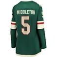 thumbnail image 3 of Women's Fanatics Jake Middleton Green Minnesota Wild Home Breakaway Player Jersey, 3 of 3