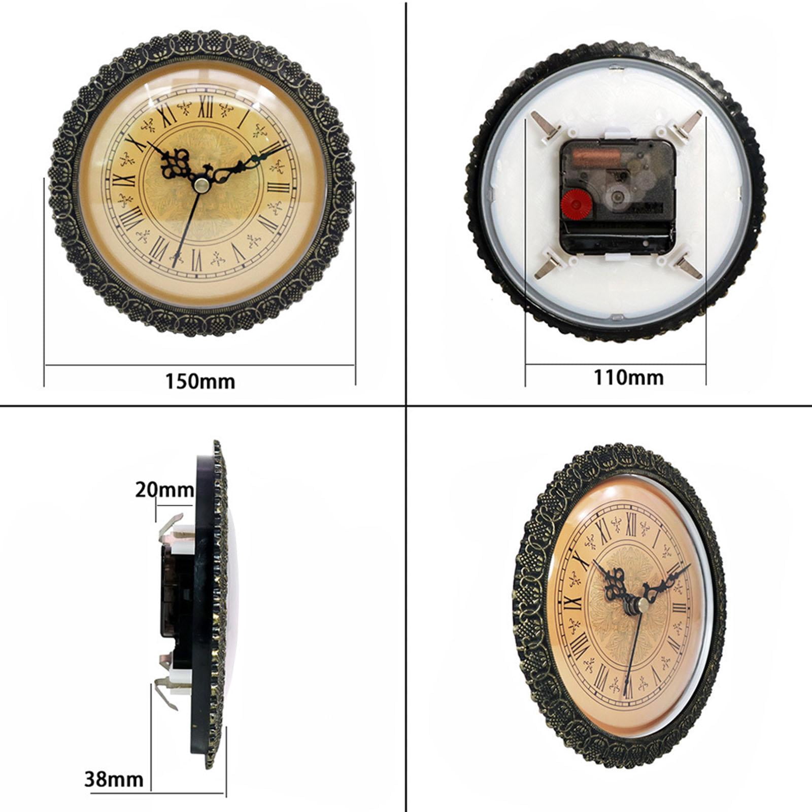 2x (150 Mm) Movement Clock Insert with Roman Numeral Clock Fit-Ups