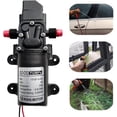 thumbnail image 1 of Rociador eléctrico con bomba de agua autocebante de diafragma de 12V CC 70W, para jardín, lavadora de coches, caravana/barco/barco marino, RV Camper, 1 of 5