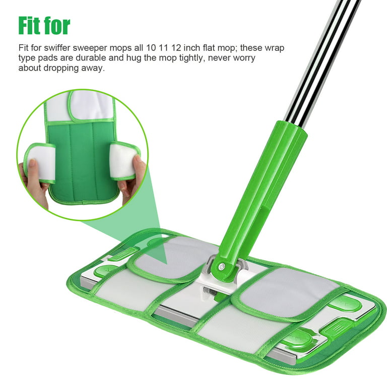 Reusable Mop Pads Compatible with Swiffer Wet Jet Mop, Wet Pads Refill  Microfiber Mop Pads Refills Washable Mop Refill Pads Wet Dry Mop  Replacement