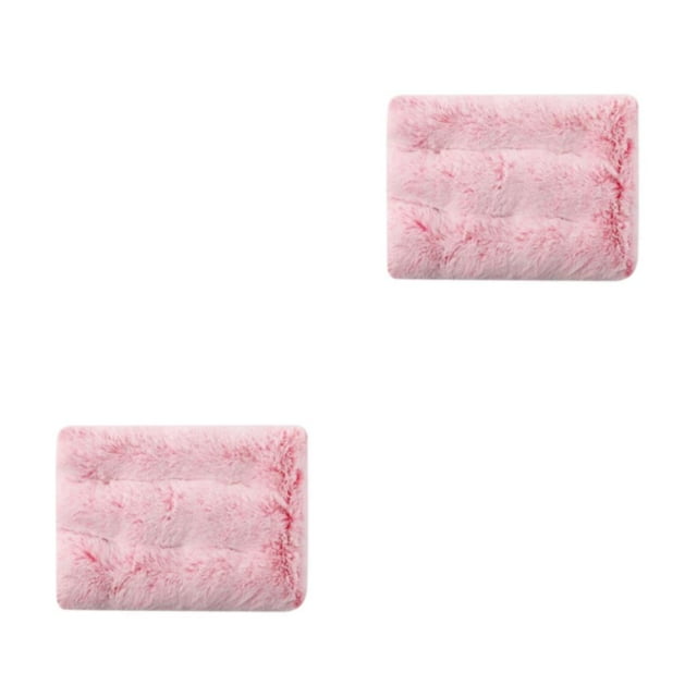 Maytalsory Soft And Comfortable Dog Bed Pets Sweet Dreams Easy To Clean Dog Cage Bed Gradient Pink S 2Set