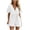 A152-White, variant on Sokhug Women's Jumpsuit V Neck Flutter Short Sleeve Self Tie Waist Ruffle Hem Solid Color Casual Summer Romper Short
