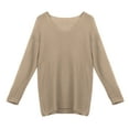 thumbnail image 4 of Fesfesfes Women Sweaters V-neck Loose Pullover Tops Casual Loose Solid Color Long Sleeves Sweater Tops Plus Size $10, 4 of 8