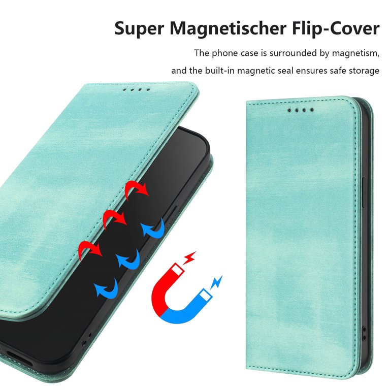 For iPhone 16 Wallet Phone Case,Retro PU Leather Magnetic Folio Cover with RFID Blocking Card Holder,Flip Folding Kickstand,Anti-fall Shockproof Durable Protective Phone Case,Mint - Walmart.com For iPhone 16 Wallet Phone Case,Retro PU Leather Magnetic Folio Cover with RFID Blocking Card Holder,Flip Folding Kickstand,Anti-fall Shockproof Durable Protective Phone Case,Mint - Walmart.com