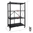 thumbnail image 3 of Estante Organizador Plegable LUMO 4 Niveles Rack Metalico Negro Mediano, 3 of 9