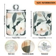 thumbnail image 3 of Pastel Flowers Pattern Cotton Swabs Cans Translucent Plastic Canisters Dustproof Lid for Bathroom Storage, 3 of 7