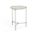thumbnail image 2 of Mase 24 Inch Round Side End Table, Glass Top, Acrylic Legs, Steel Frame- Saltoro Sherpi, 2 of 5